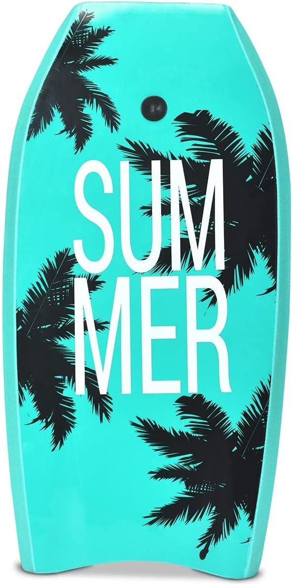 Tavola da Surf in XPE, EPS e HDPE, Tavola Surf Bambini e Adulti con Leash per Polso, Tavoletta Mare Disponibile in Vari Colori, Carico Massimo 85 kg (94 x 47 x 5,5 cm, Turchese)