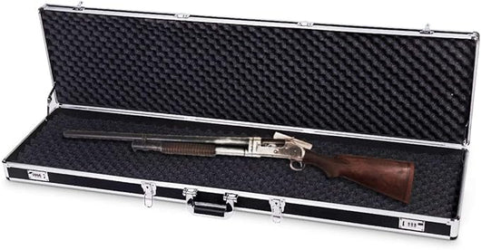 Custodia Dura in Alluminio per Fucili Valigetta Pistola con Serratura, 134 x 35 x 12 cm