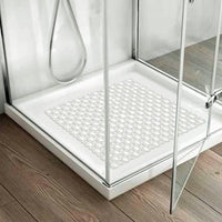 Tappeto Doccia Vasca Ventose Antiscivolo Tappetino Bagno Pvc 53x53 cm Antimuffa Bianco