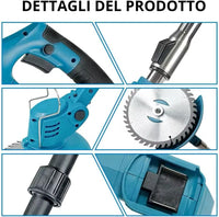 Decespugliatore a Batteria, Tagliabordi Elettrico 24 V con 2 Batterie e Lame Metalliche