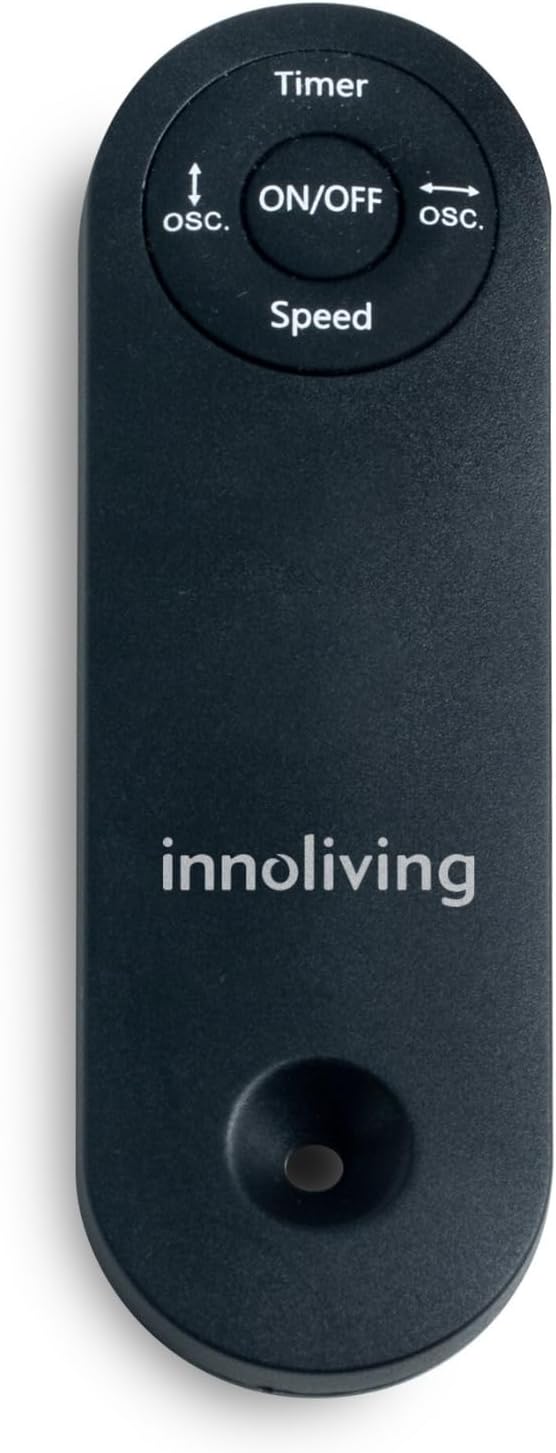 Innoliving Ventilatore a Piantana Digitale High Tech INN-533, Slim Design, Display Touch, Telecomando, Oscillazione 3D, Timer 12h, 3-12 Velocità, 50W, Ventilazione Potente fino a 5m