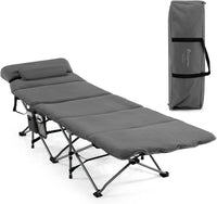 Letto Brandina Pieghevole con Materasso e Cuscino Rimovibili, Borsa da Trasporto, con Struttura Metallica Resistente, per Casa, Ufficio, Campeggio, Carico Fino a 150 kg