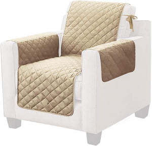Copridivano Trapuntato Proteggi Salva Divano Poltrona Tinta Unita Beige 1 Posto