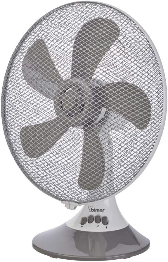 Bimar Ventilatore Tavolo Silenzioso VT333 30cm 5 Pale 3 Velocità Oscillazione Inclinazione Motore 45W