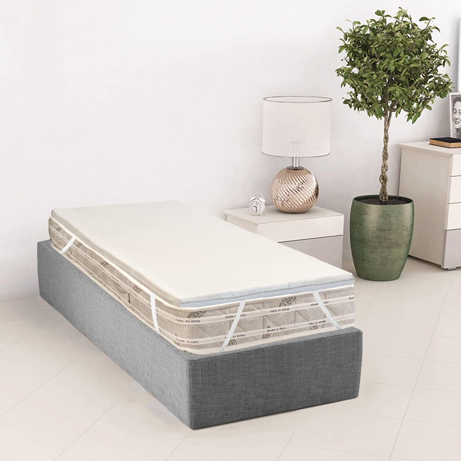 Topper Correttore Materasso singolo Memory 75x190 H4 Ortopedico Rigidità  media Sottovuoto Oeko-Tex