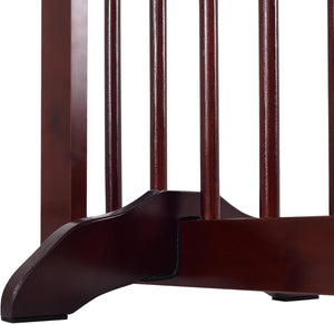 Cancelletto di Sicurezza Barriera Protettiva per Cani Animali Domestici Bambini, Pieghevole, in Legno di Pino, 3/4 pezzi (Piede Adatto)