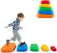 Pietre di Bilanciamento per Bambini 3+ Anni, Pietre Impilabili Antiscivolo da Interno/Esterno, Stepping Stones per Promuove la Coordinazione dell'Equilibrio e la Forza