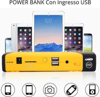 Avviatore di Emergenza Portatile con Batteria 15000 mAh, Booster Avviamento Auto