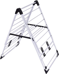 Stendibiancheria Pieghevole, Stendibiancheria da Pavimento in Acciaio Inossidabile, Robusta e Stabile, 137x56x124 cm