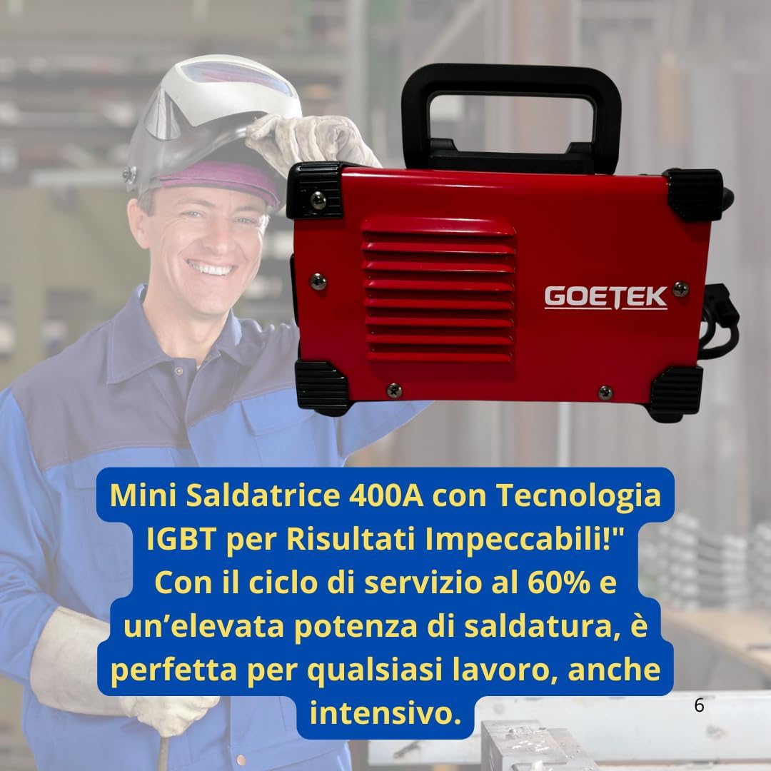 Smerigliatrice Angolare 1000 Watt+ Saldatrice Inverter Mini MMA 400A, Compatta, Potente, con Tecnologia IGBT, VRD, Display LED, per Elettrodo e Lift TIG,Kit Professionale.