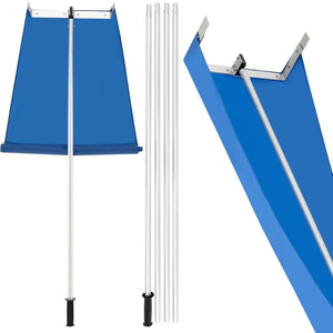 Rastrello per Neve sul Tetto da170-608 cm, Rastrello per Rimozione Neve con Asta a 4 Sezioni, Telaio in Alluminio, per Rimozione Neve da Casa e Garage