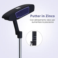 Set Completo di Mazze da Golf per Donna, con Driver 460CC 1, Fairway 3, Ibrido 5, Ferri 5, 6, 7, 8, 9, P e S, Putter e Borsa Portatile Leggera, Destrorso