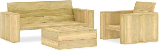 Set di mobili da giardino 3 pezzi, set da giardino, set da giardino, mobili da giardino, mobili da giardino, set da giardino, divano da giardino, terrazza, legno di pino impregnato