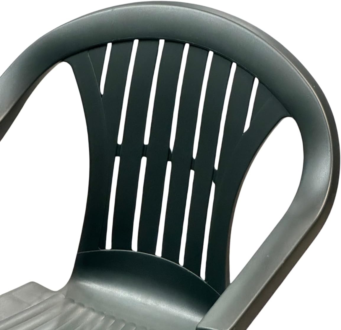 Sedia Da Giardino In Plastica Con Braccioli Impilabile - Set di 6 Sedie Per Esterno - Ratak - Verde