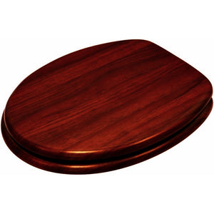 Copriwater universale sedile wc tavoletta wc bagno mdf legno laccato noce 4f