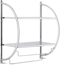 Porta Asciugamani da Parete Porta Salviette a 2 Ripiani per Bagno in Acciaio Inossidabile