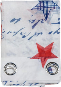 Tenda Singola 140x290 cm Porta Finestra Camera Cameretta Sala Stelle Bianco