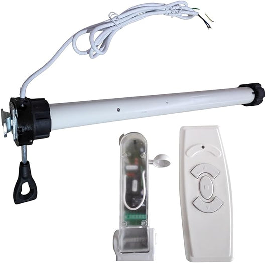 Motore Elettrico Professionale 100Kg/50Nm Silenzioso con Asta Soccorso, Centralina Sole-Vento, Telecomando - Tapparelle/Tende Sole Ø70mm