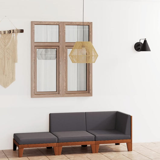 Set di mobili da giardino e cuscini, set da giardino, set da giardino, set di mobili da giardino e giardino, divano da giardino, terrazza, 3 pezzi in legno massello di acacia