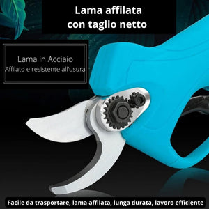 Forbici Potatura con 2 Batterie da 48V Trincia Rami