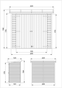 TIMBELA M348 Casetta da Giardino in Legno  - 2,1 m2 