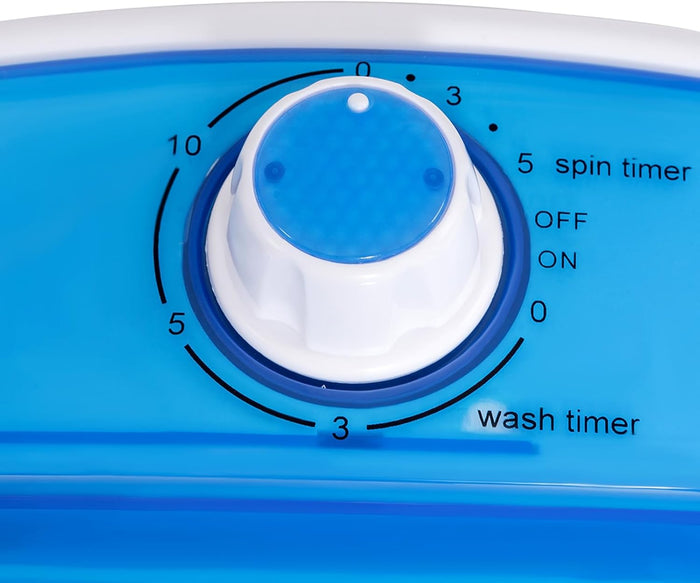 Mini Lavatrice con Centrifuga, Semi Automatico, Lavatrice Compatta Portatile con Funzione Timer, Ideale per Dormitorio e Campeggio, 2,5 kg, 170 W [Classe di efficienza energetica E]