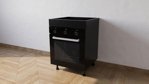 Mobile Base forno il legno L 60 x H 72 x P 55,5 cm in kit colore Nero