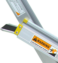 Set di 2 Rampa per Sedie a Rotelle in Alluminio, 3 Lunghezze 122/183/213 cm, Rampa Telescopica Regolabile con Superficie Antiscivolo, con Serrature di Sicurezza, per Gradini Fino a 61 cm