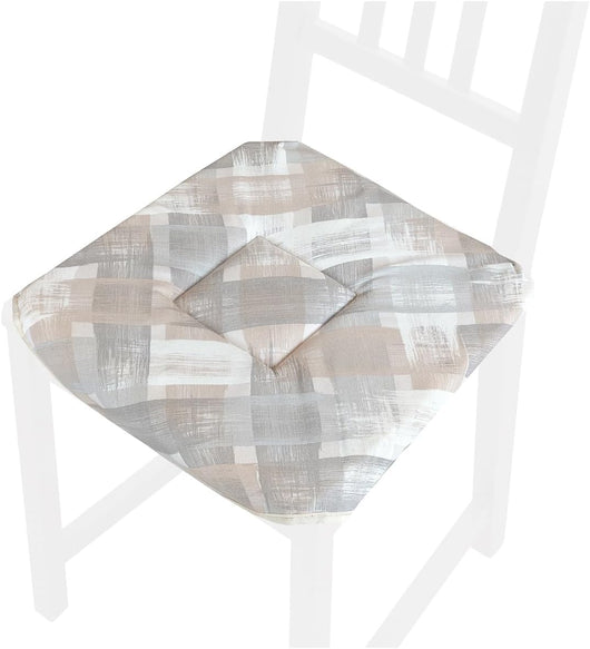 Set 6 Cuscini Sedia Cotone Con Alette Lavabili Morbidi Universali Coprisedia Shabby Chic Moderno