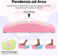 20 Pezzi di Travi Bilanciere, Blocchi Bilanciere per Bambini con Motivi Massaggiatori, Giochi per Pavimento del Percorso di Allenamento per Coordinazione ed Esercizio di Stabilità(Rosa)