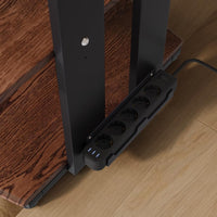 Ripiano portaoggetti Tonar, Rovere rustico/nero, 61 x 78 cm 4 ripiani aperti