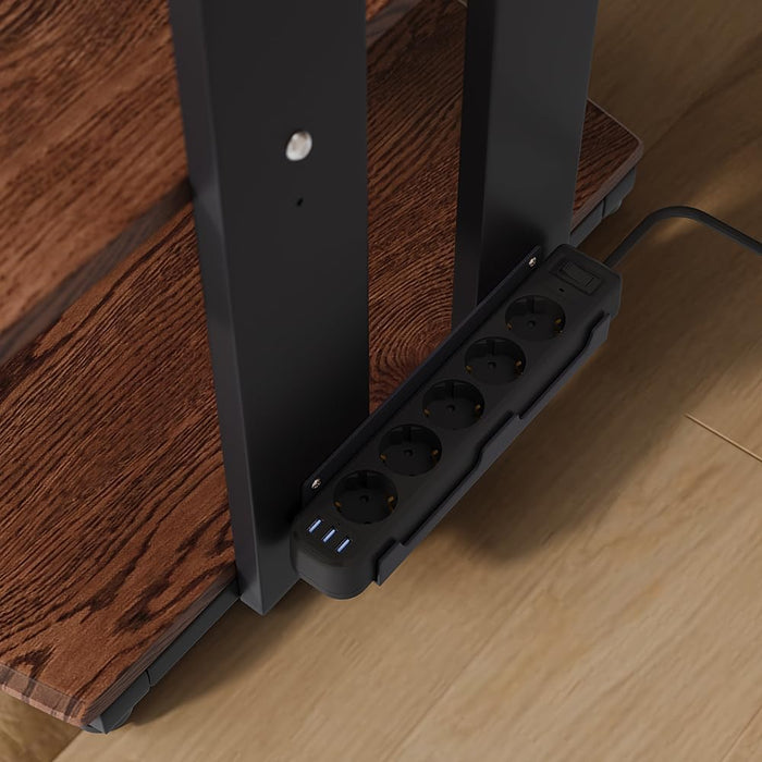 Ripiano portaoggetti Tonar, Rovere rustico/nero, 61 x 78 cm 4 ripiani aperti