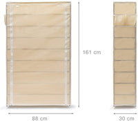 Mobile scarpiera ripiano in tessuto con cerniera 161 cm beige 13_0001642_2