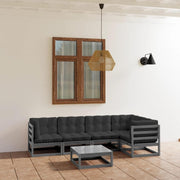Set di mobili da giardino 6 pezzi e cuscini, set da giardino, set terrazza, set da giardino, set da giardino, set da terrazza, set di mobili da giardino, divano da giardino in terrazza, legno