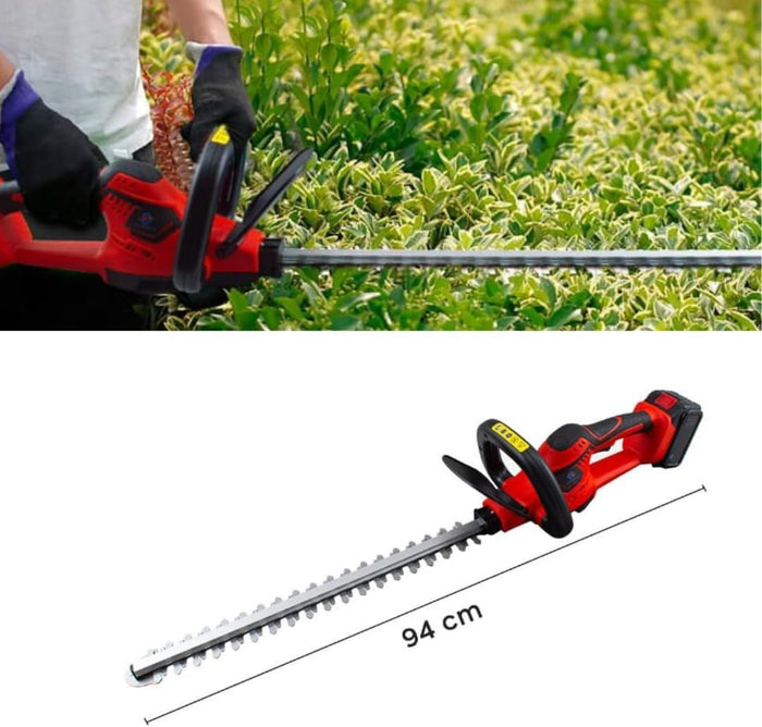 Tagliasiepi a Batteria Per Giardino, Tosasiepi Elettrico Senza Fili Con Lama  Acciaio 52Cm