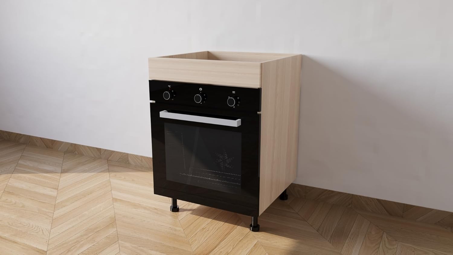 Mobile Base forno il legno L 60 x H 72 x P 55,5 cm in kit colore Rovere