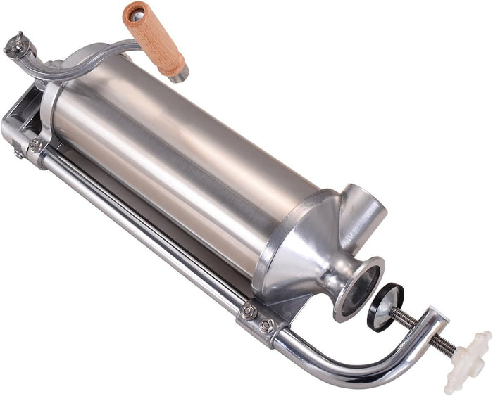 2,5 KG Insaccatrice per Salsiccia, Macchina per la Produzione di Salsicce, Insaccatrice Manuale per Uso Domestico, Salsicce Siringa con 4 Tubi di Riempimento