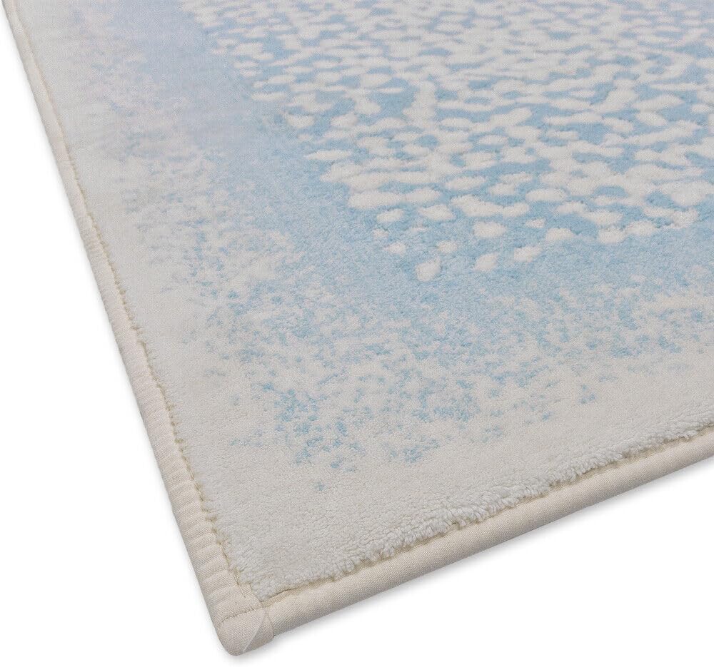 Tappeto Bagno Vintage Camera Scendiletto 80x120 Cm Morbido Cotone Assorbente Antiscivolo Azzurro