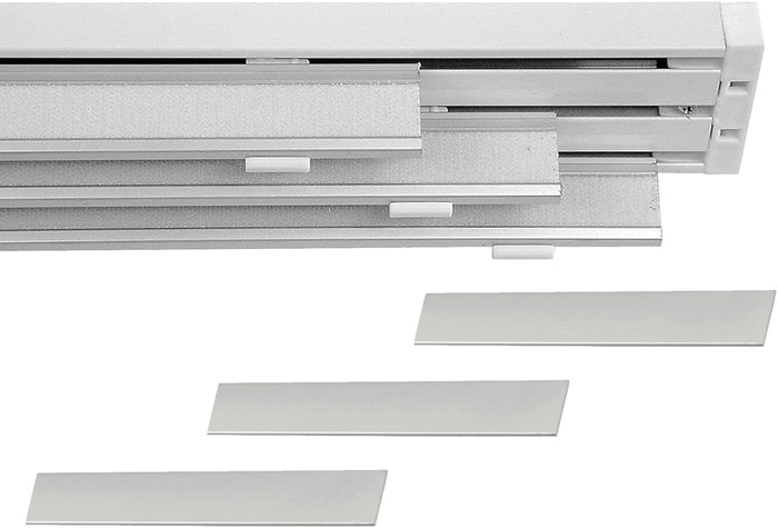 Bastone per Tende A Pannello Comando a Corda Apertura a sinistra, Binario a 3 vie con portapannelli da 60 CM, Attacco Soffitto Lunghezza 170 CM