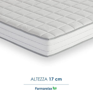 Materasso memory foam 120x190 h17 cm confortevole indeformabile antiacaro traspirante Made in Italy Farmarelax