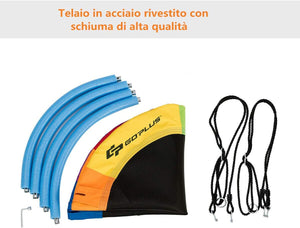 Altalena da Giardino a Nido, Altalena da Giardino per Bambini, con Telaio in Metallo, Regolabile in Altezza: 100-160 cm, Carico Fino a 150 kg (Colorato)