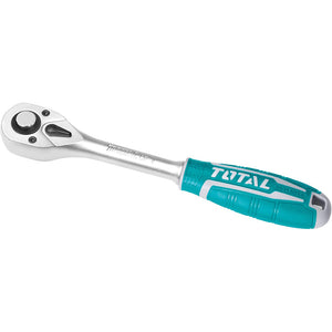 CHIAVE A CRICCHETTO REVERSIBILE 1/4" POLLICI 45T Cr-V Cr-Mo TOTAL TOTTHT106146