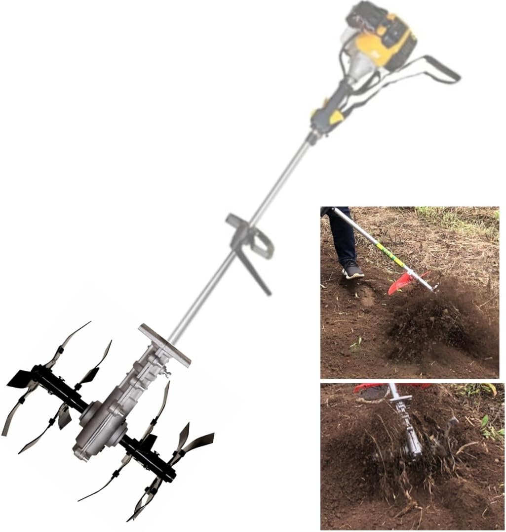 Gruppo Zappette per Decespugliatore e Motozappa, Fresa con Ingranaggio a 9 Denti, Tubo Ø26 mm - Strumenti Professionali per Orti e Giardini