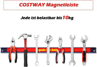 Set di 3 Portautensili Magnetico, Barra Portautensili in Metallo per Officina, Forte Forza Magnetica, 3 x 46cm