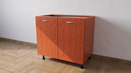 Base per lavello d'appoggio completa di 2 ante spedizione in kit Lunghezza 90 Profondità  55 Altezza 72 esclusi piedini Altezza piedini 10 cm in colore ciliegio