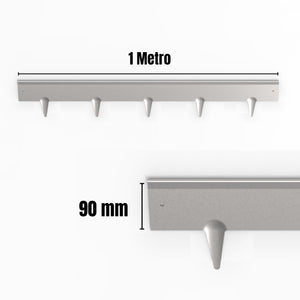 Bordura per Giardino e Orto a Giunzione in Acciaio Zincato 10 Pz da 1m x 90 mm, Bordura per Aiuola, Bordo per Aiuole Risvoltato con Picchetti