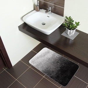Tappeto Salotto Bagno 60x120 cm Effetto Sfumato Arredo Camera Scendiletto Pelo Corto Nero