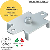 Staffa Acciaio Zincato per Monorotaia MR3 – Montaggio a Soffitto