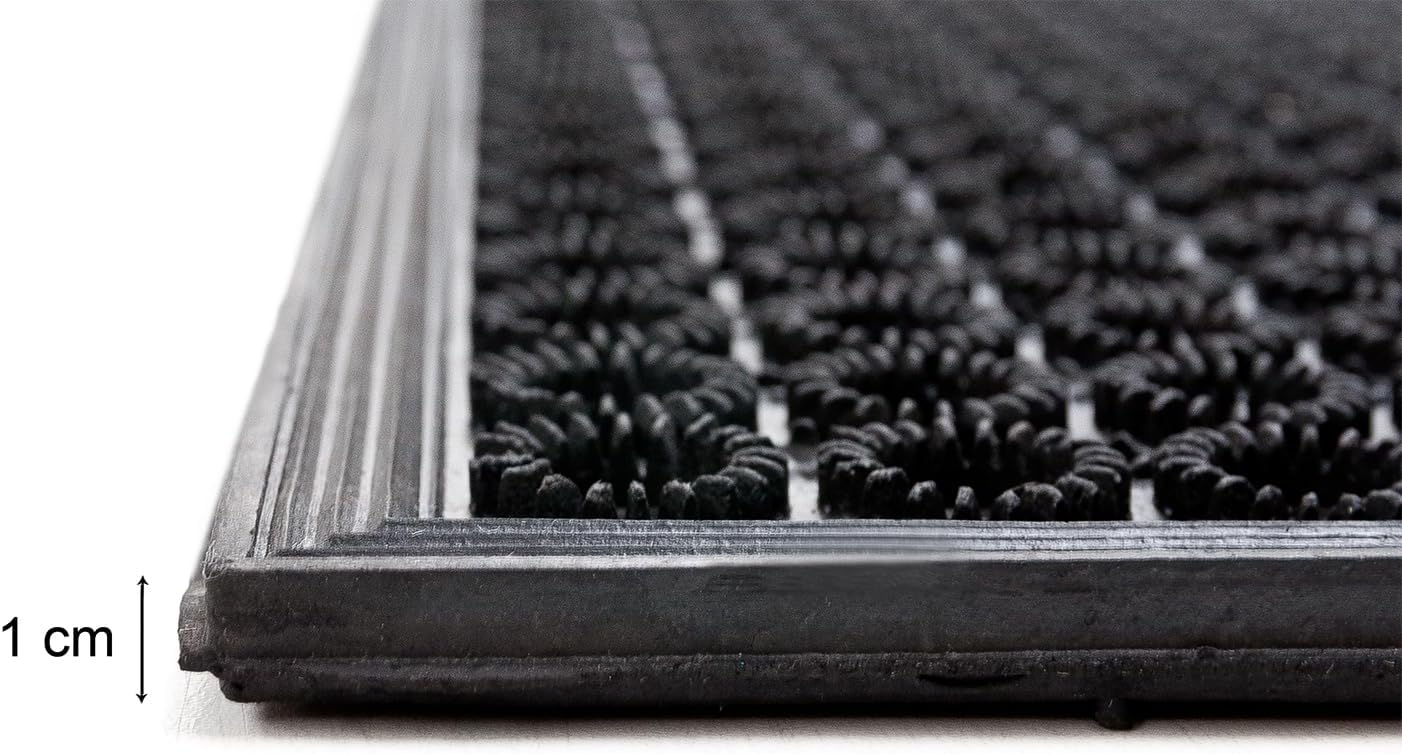 Zerbino Gomma Morbida 47x62 Cm Tappeto Ingresso Raschia Fango Dentato Drenante Antiscivolo