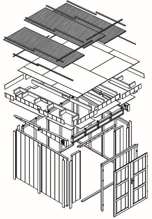 Casetta da giardino 5,9m?² - L279xL293xA237 cm - giardino casetta TIMBELA M903AB